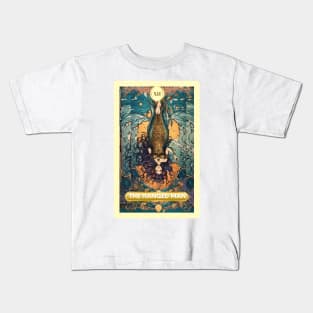 The Hanged Man Card From the Light Mermaid Tarot Deck. Kids T-Shirt